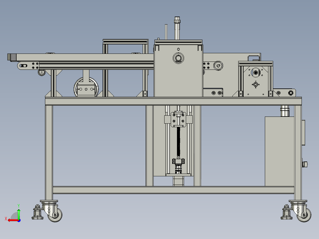 stacker堆垛机3D图纸 STP格式后视图