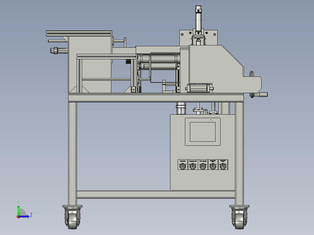 stacker堆垛机3D图纸 STP格式左视图