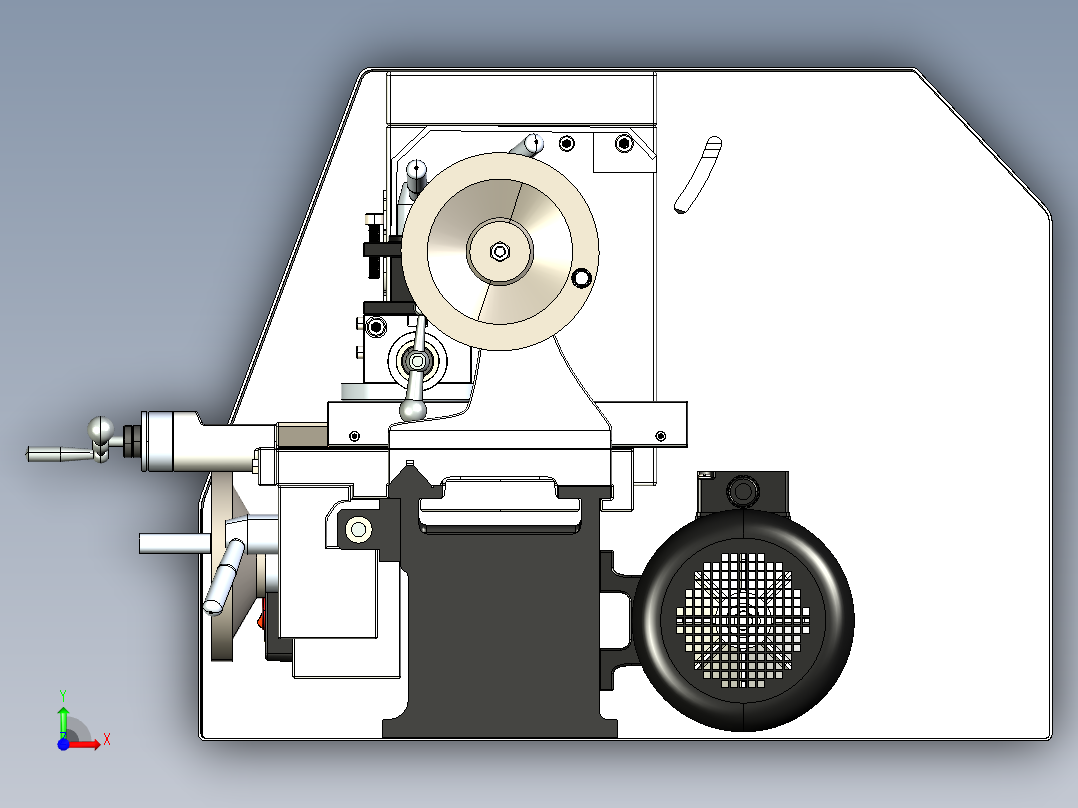 老式机床step格式前视图