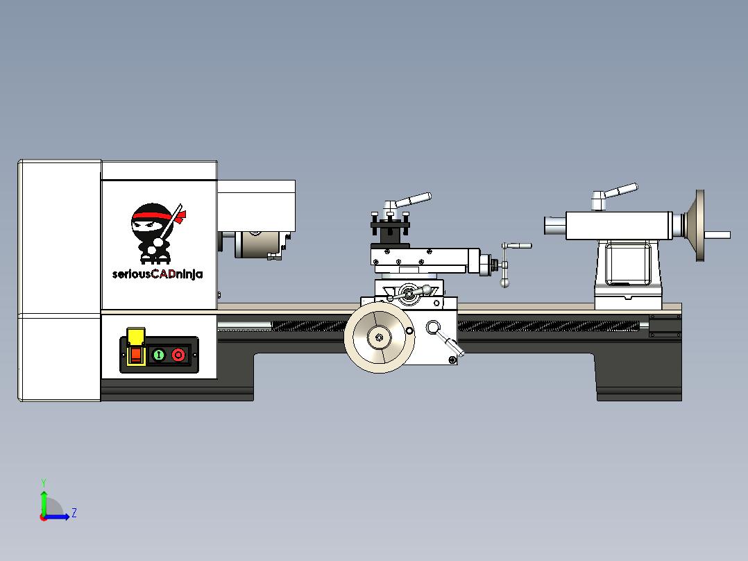 老式机床step格式左视图