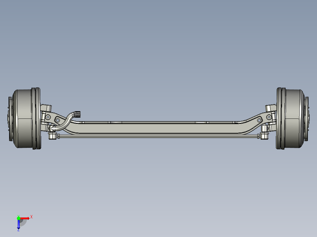 货车转向桥设计图纸三维+二维==723615==150俯视图