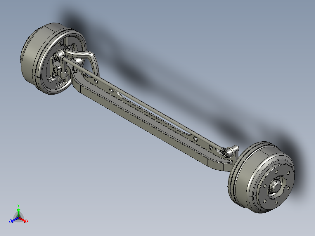 货车转向桥设计图纸三维+二维==723615==150正等轴测图
