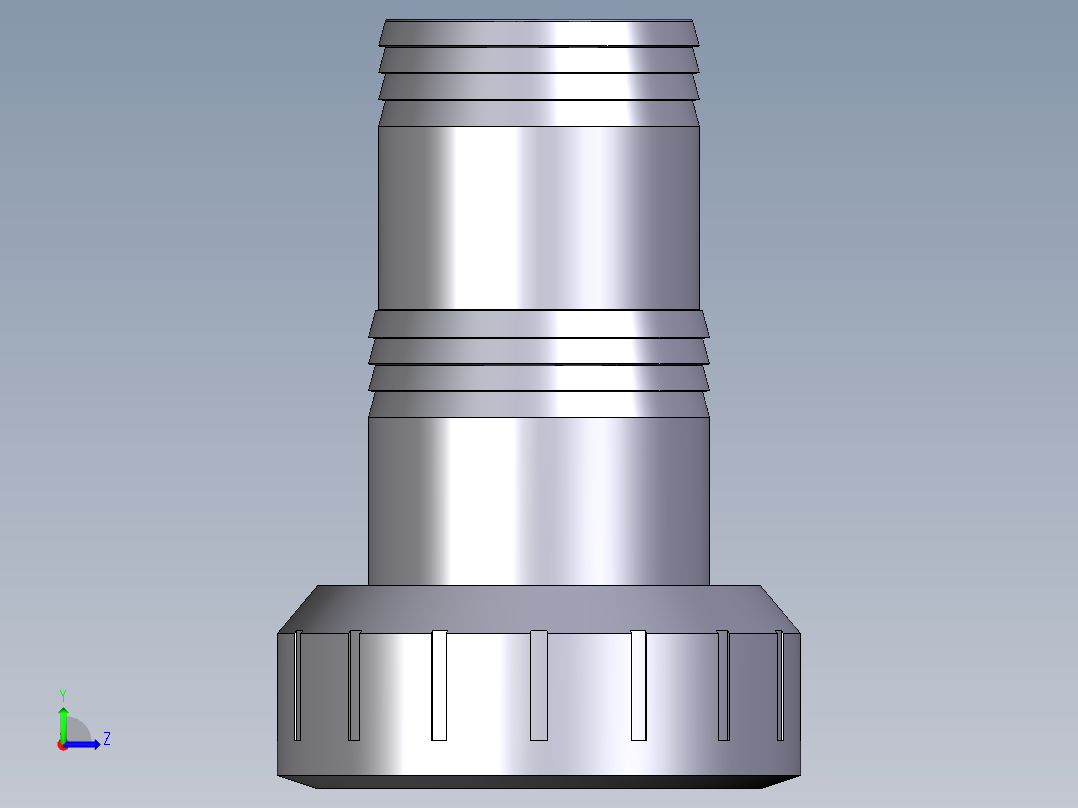 26ADV BSP螺纹软管适配器母端（R）和三元乙丙橡胶平垫圈左视图