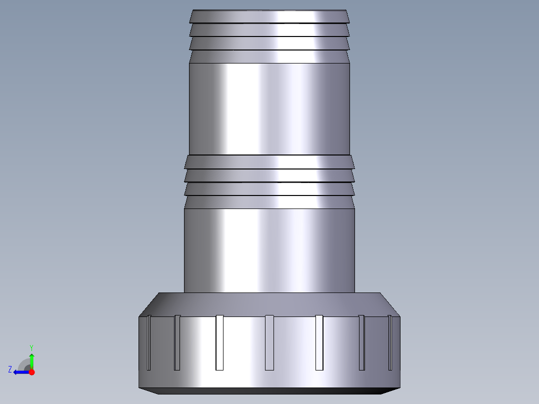 26ADV BSP螺纹软管适配器母端（R）和三元乙丙橡胶平垫圈右视图