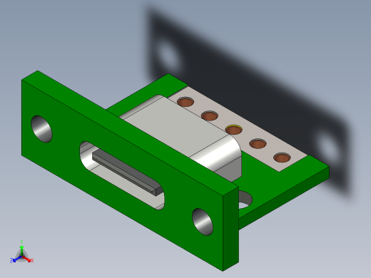USB C 连接器垂直和水平安装usb-c-connector-vertical-and-horizontal-mount-STP正等轴测缩略图