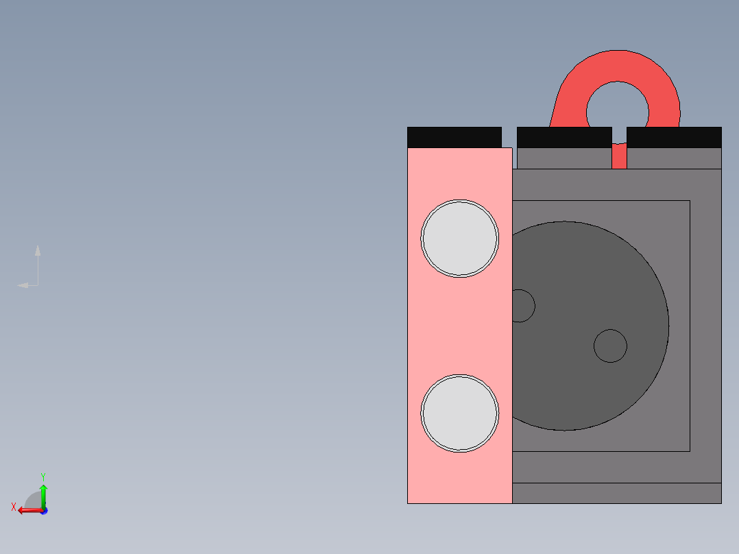 自复位按钮（带灯）YW1L-MF2E10Q4R（24V红）后视图
