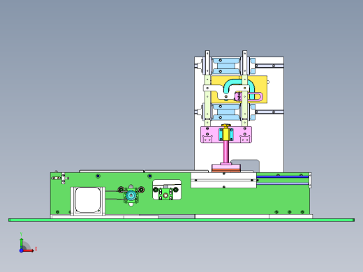 单驱动槽轮连杆升降+平移吸盘抓取分道机构前视缩略图