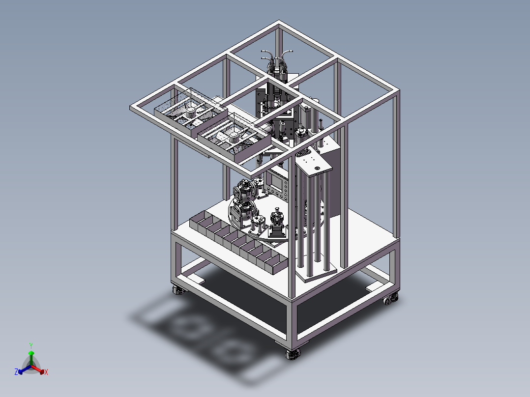 自动锁螺丝组装设备正等轴测图