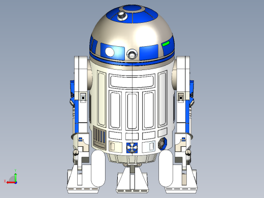 R2-D2星球大战机器人后视缩略图