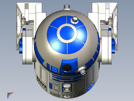 R2-D2星球大战机器人俯视缩略图