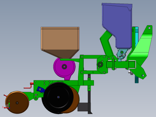 大豆精量播种机设计（含三维模型SolidWorks+CAD图纸+说明素材）后视缩略图