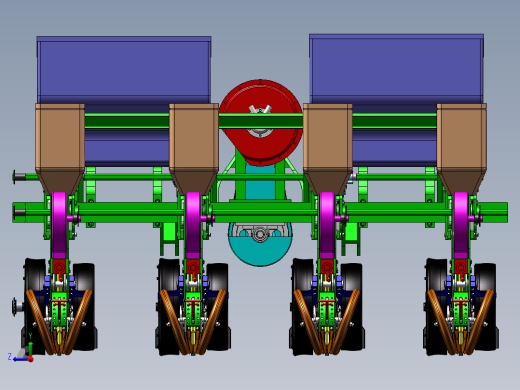 大豆精量播种机设计（含三维模型SolidWorks+CAD图纸+说明素材）右视缩略图