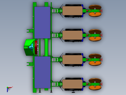 大豆精量播种机设计（含三维模型SolidWorks+CAD图纸+说明素材）俯视缩略图