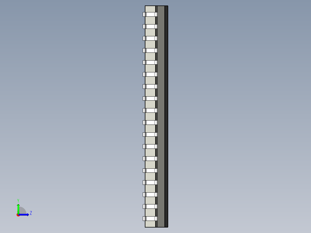 元器件3D封装SOIC36W52左视图