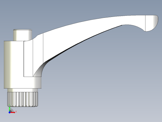 人體工學型調整把手(母牙)ERX-3D多系列多零件图纸模型前视缩略图