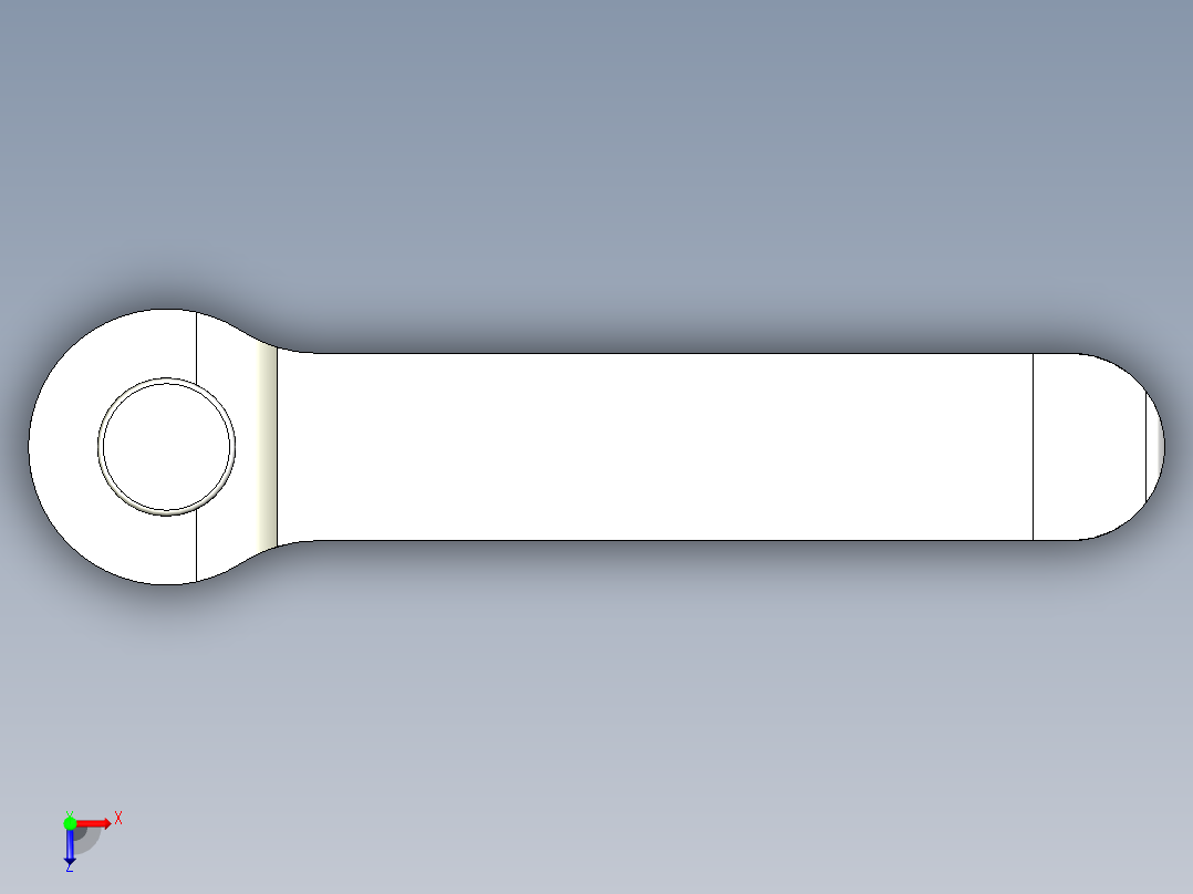 人體工學型調整把手(母牙)ERX-3D多系列多零件图纸模型俯视图