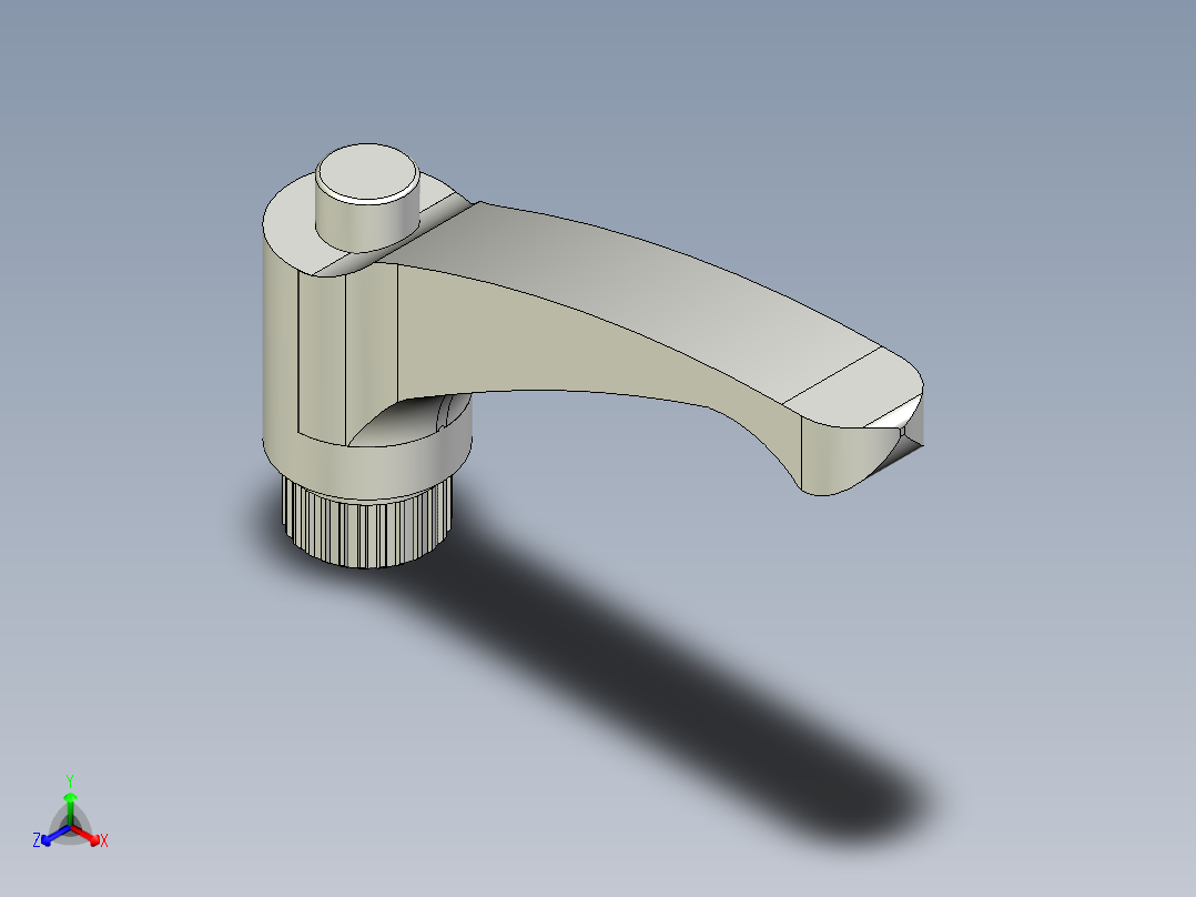 人體工學型調整把手(母牙)ERX-3D多系列多零件图纸模型正等轴测图