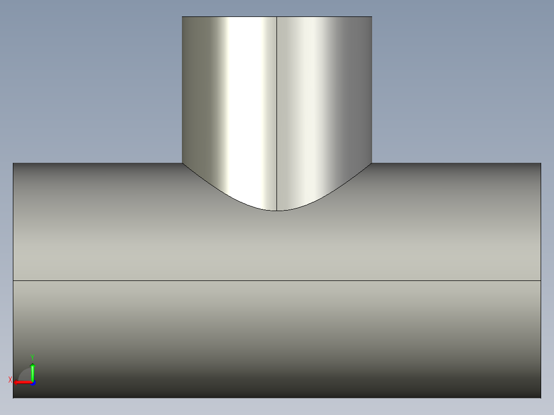 船舶管路系统SeaCor_Molded_ReducingTee_SxSxS_37J101101_0.75in x 0.5in后视图