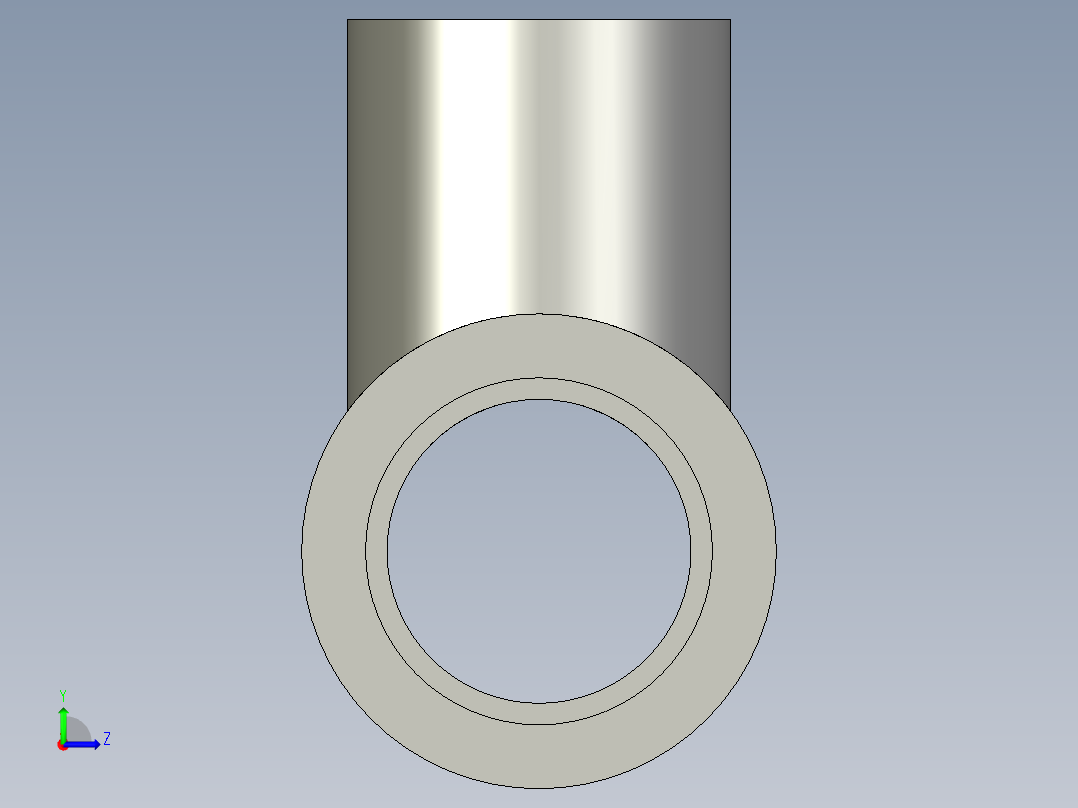 船舶管路系统SeaCor_Molded_ReducingTee_SxSxS_37J101101_0.75in x 0.5in左视图