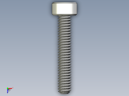 M2 x 0.4mm Thread 12mm LONG SOCKET HEAD CAP SCREW.IGS俯视缩略图