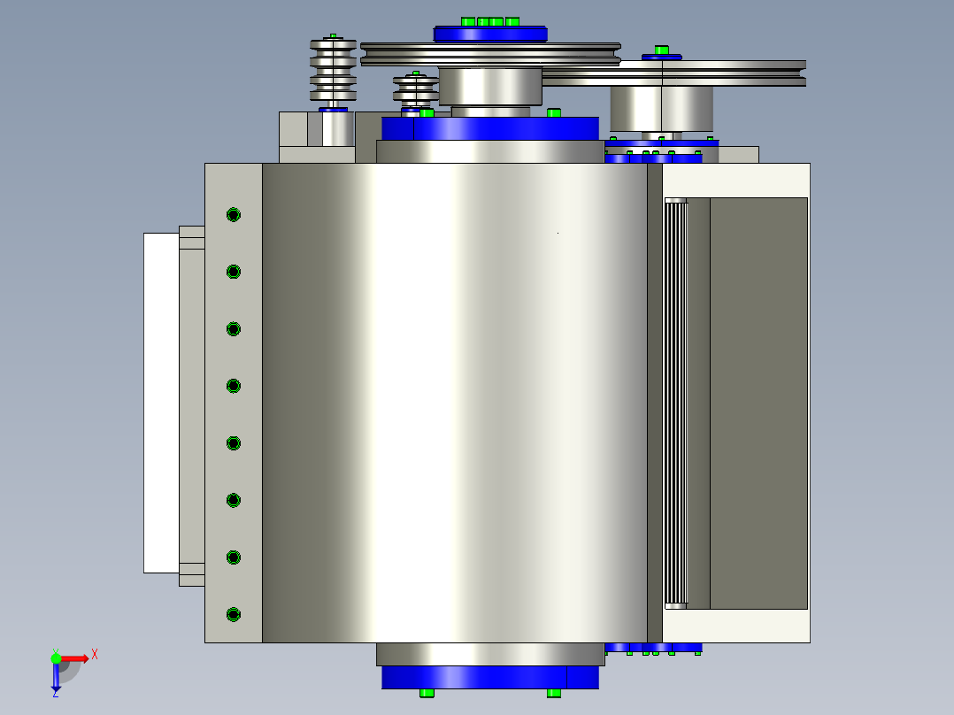 W1411-一种板栗脱壳去皮机设计-去壳机【说明+9张CAD图+proe三维】俯视图