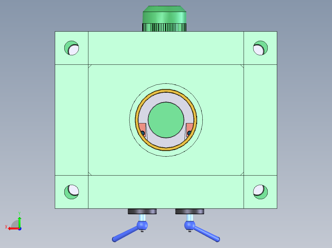 棒材圆钢二辊矫直机设计后视图