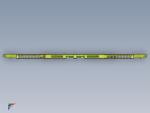 包胶金属电脑外壳KB框落料程序模型俯视缩略图