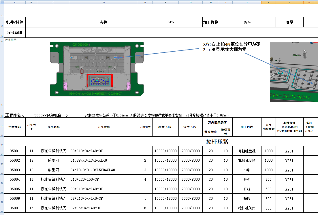 包胶金属电脑外壳KB框落料程序模型