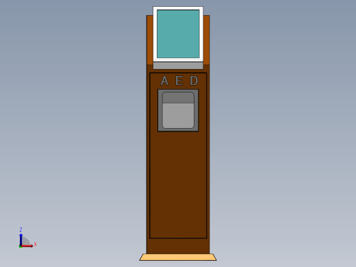 电控柜、立式AED除颤器站体前视缩略图