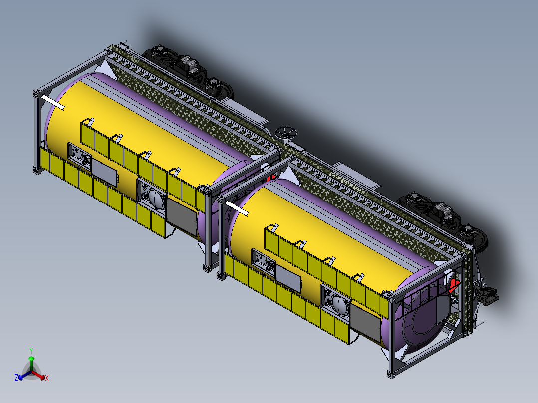 火车、动车、高铁(64)正等轴测图