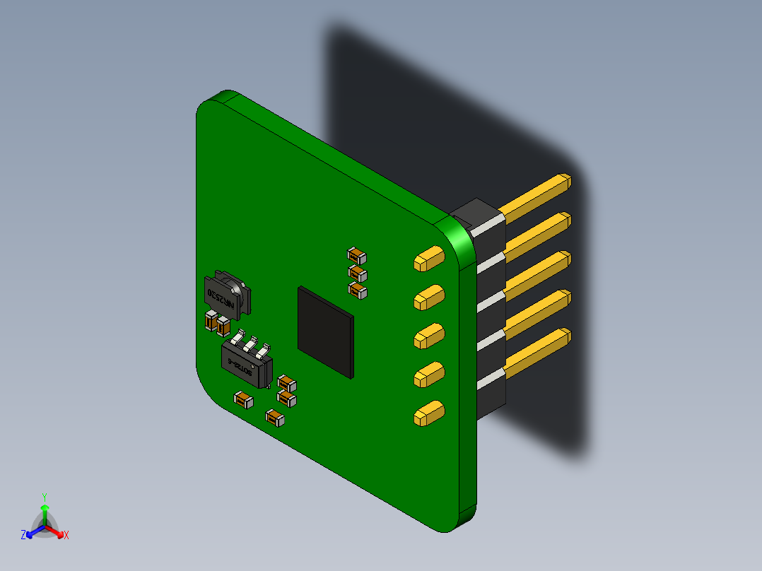 海凌HLK-LD2410S正等轴测图