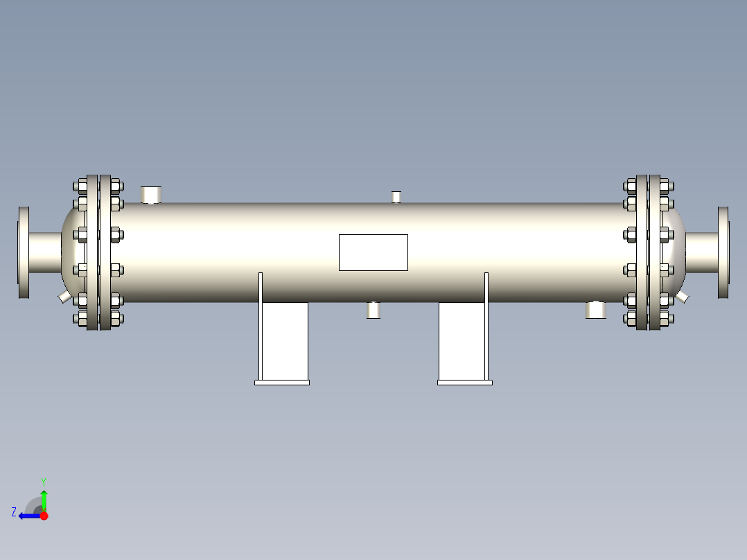 气体冷却器 219x900-DN80右视图