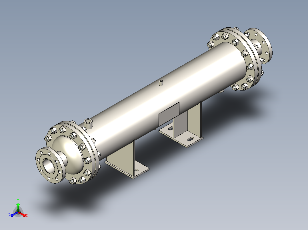 气体冷却器 219x900-DN80正等轴测图