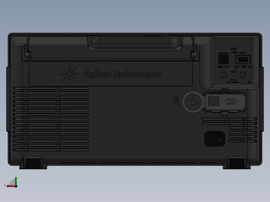示波器(5)后视图
