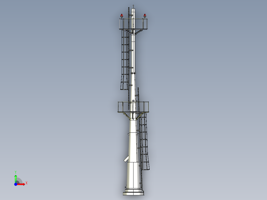 A2004998-自立式烟囱 直径 350前视图