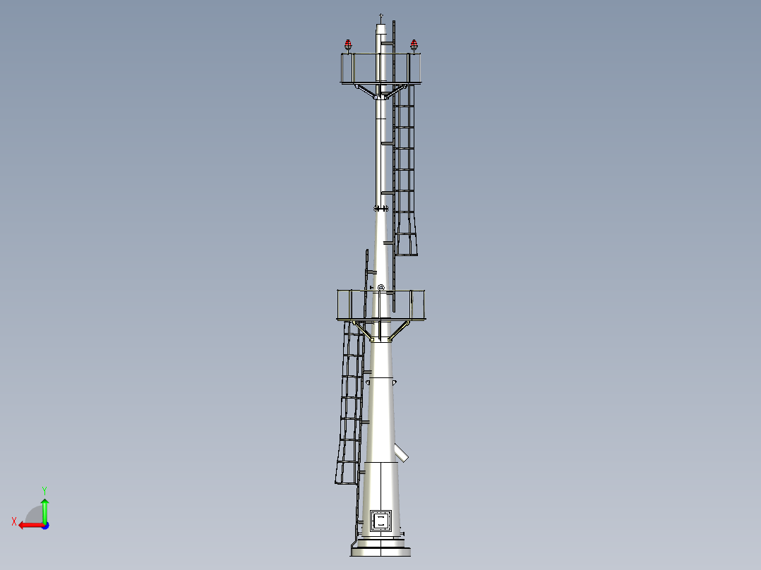 A2004998-自立式烟囱 直径 350后视图