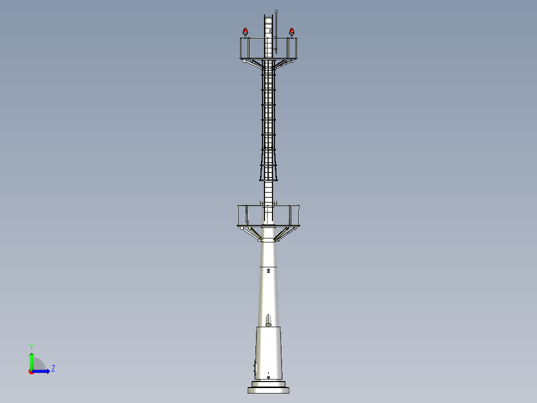 A2004998-自立式烟囱 直径 350左视图