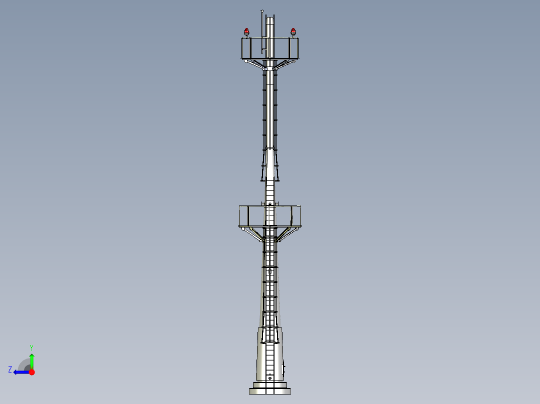 A2004998-自立式烟囱 直径 350俯视图
