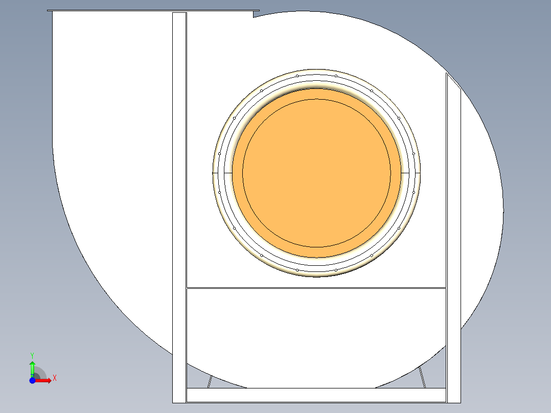 离心风机1000-4T-50前视图