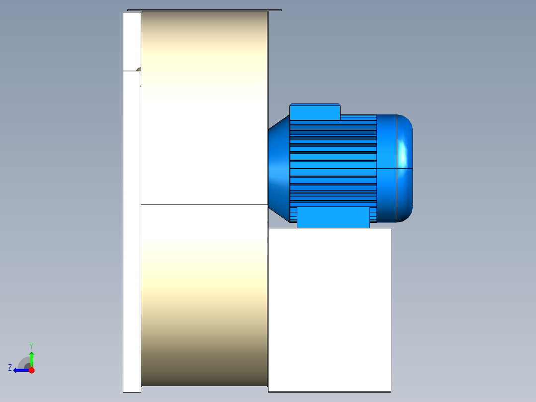 离心风机1000-4T-50右视图