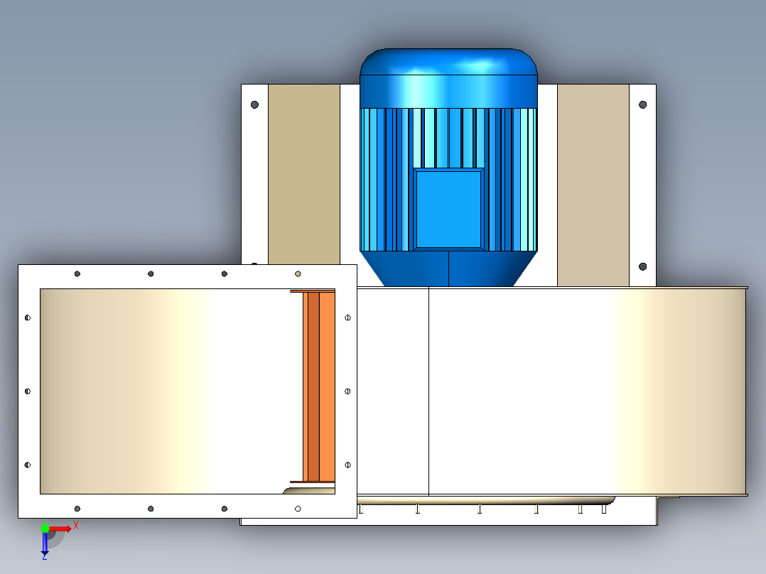 离心风机1000-4T-50俯视图