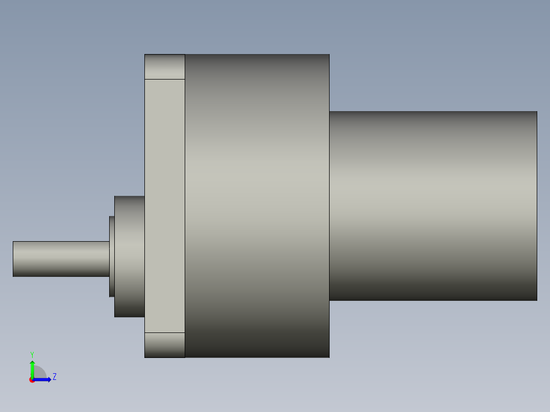 ZGB60FE-24V16R直流微型齿轮箱电机左视图