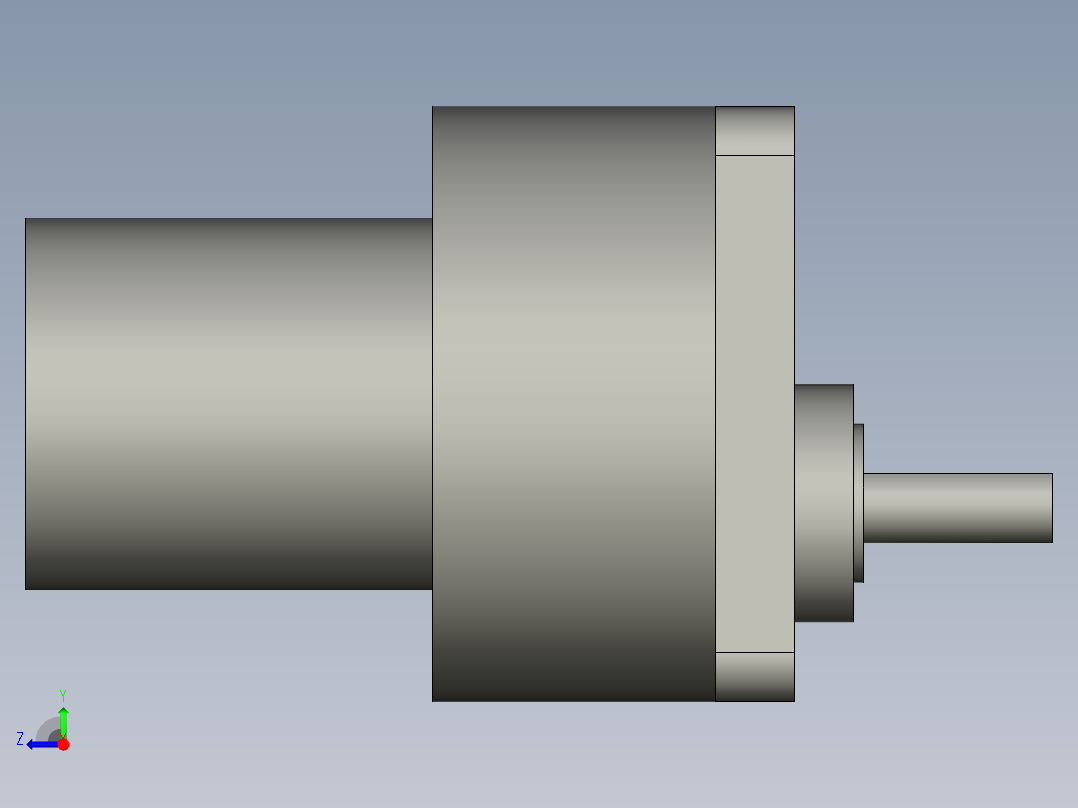 ZGB60FE-24V16R直流微型齿轮箱电机右视图