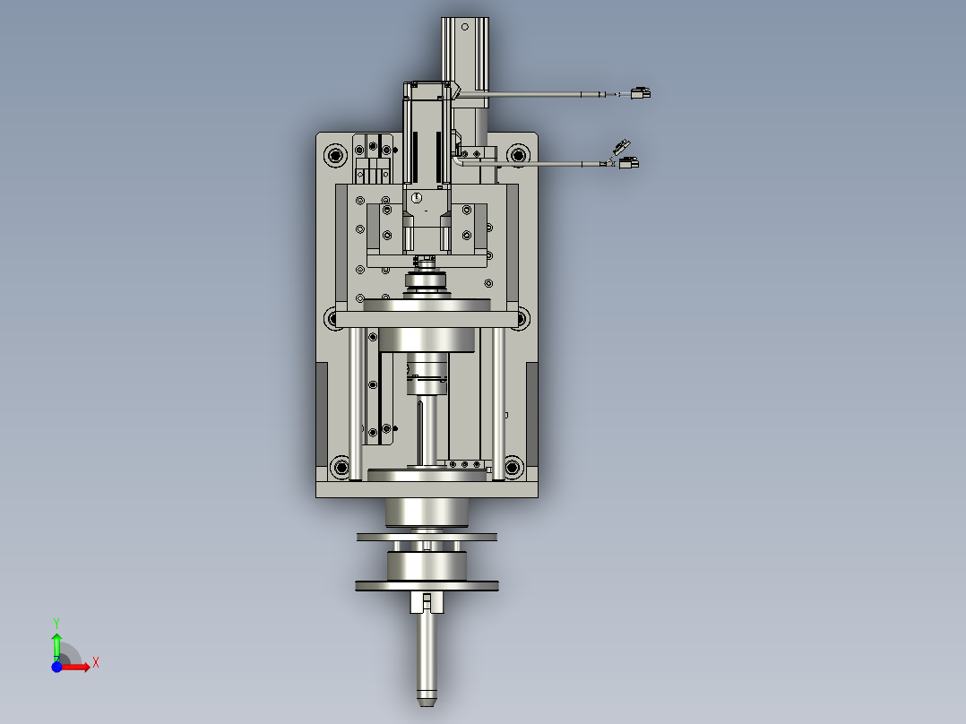 带壳光纤卷放置台组件前视图