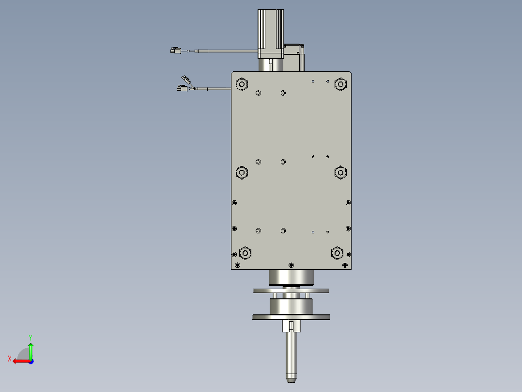 带壳光纤卷放置台组件后视图