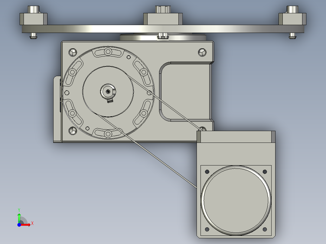 转盘机构装配体(Y)前视图