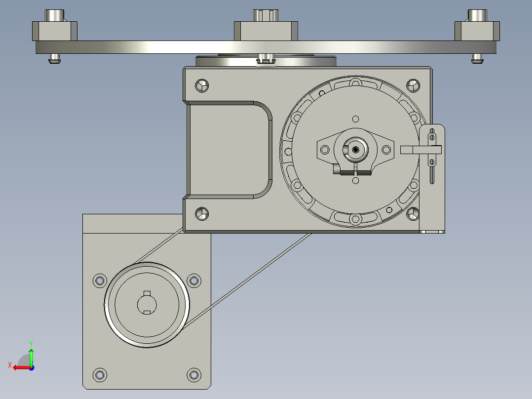 转盘机构装配体(Y)后视图