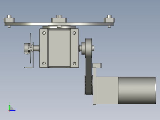 转盘机构装配体(Y)左视缩略图
