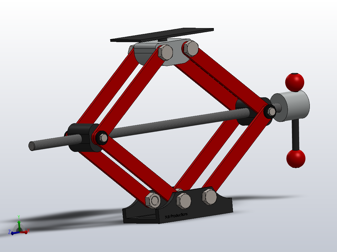 千斤顶手推车主视图