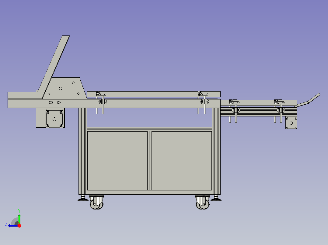 卡片分页机右视图